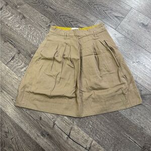 Odille Pleated Khaki Skirt